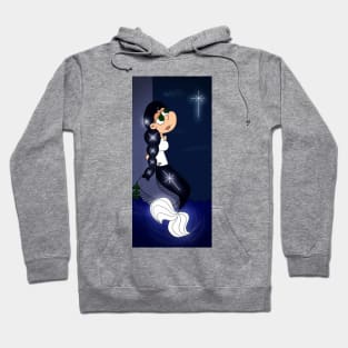 Onyx Gemstone Mermaid with Northstar Hoodie